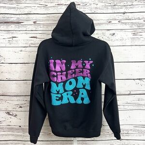Hanes In My Cheer Mom Era Black Hoodie Size Small